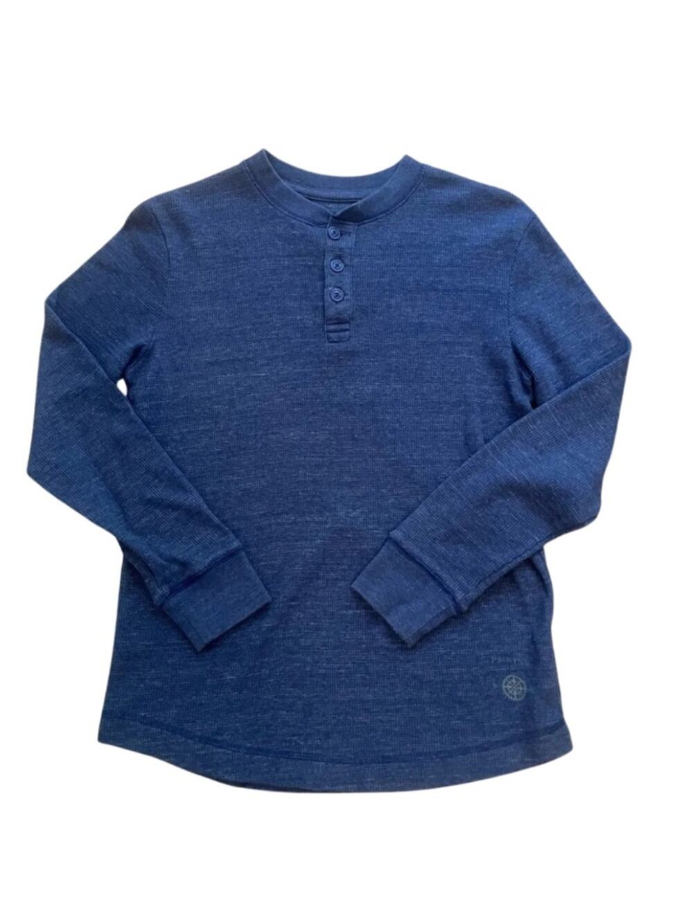 Aeropostale Boys' Navy Long-Sleeve Henley Top 12 Boys #0042